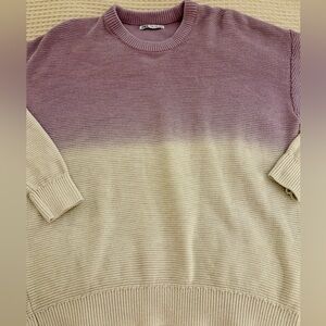 ZARA Ombre Purple and Cream Knit Sweater